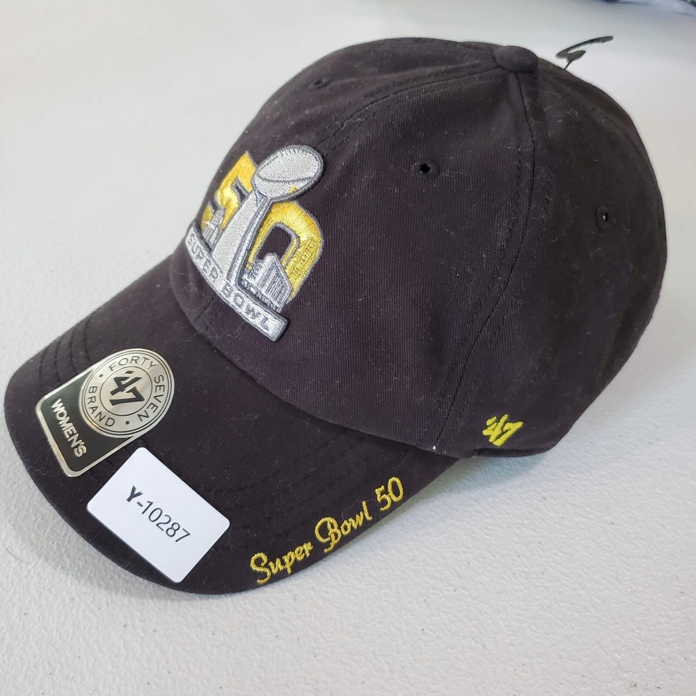 Super Bowl 50 Women Snapback Hat One Size Black Denver Broncos 2015 '47 NFL‎ NWT